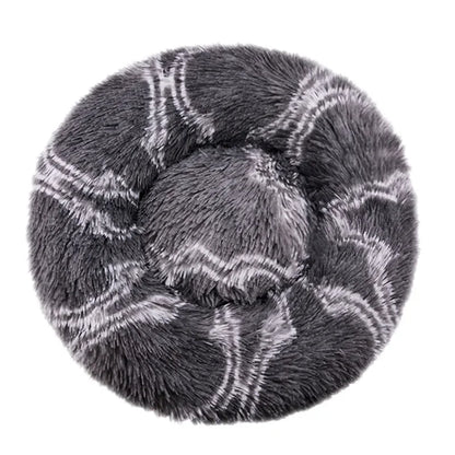 Round Plush Pet Bed for Dogs and Cats, Super Soft Winter Sleeping Bed in 6 Sizes (40–90cm), Warm Calming Cushion for Small, Medium, and Large Pets
