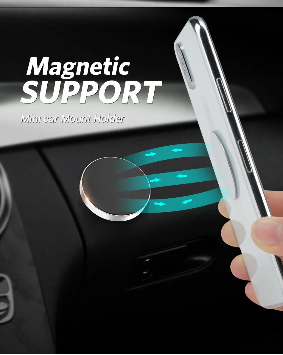 Universal Magnetic Car Phone Holder, Dashboard and Wall Mounted Mobile Phone Stand for iPhone, Samsung, Xiaomi, Huawei, Strong Magnet Car Mount