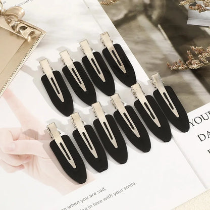 10-Piece No-Bend Seamless Hair Clips Set for Women and Girls, Crease-Free Bangs Barrettes for Makeup, Face Washing, and Hair Styling Accessories