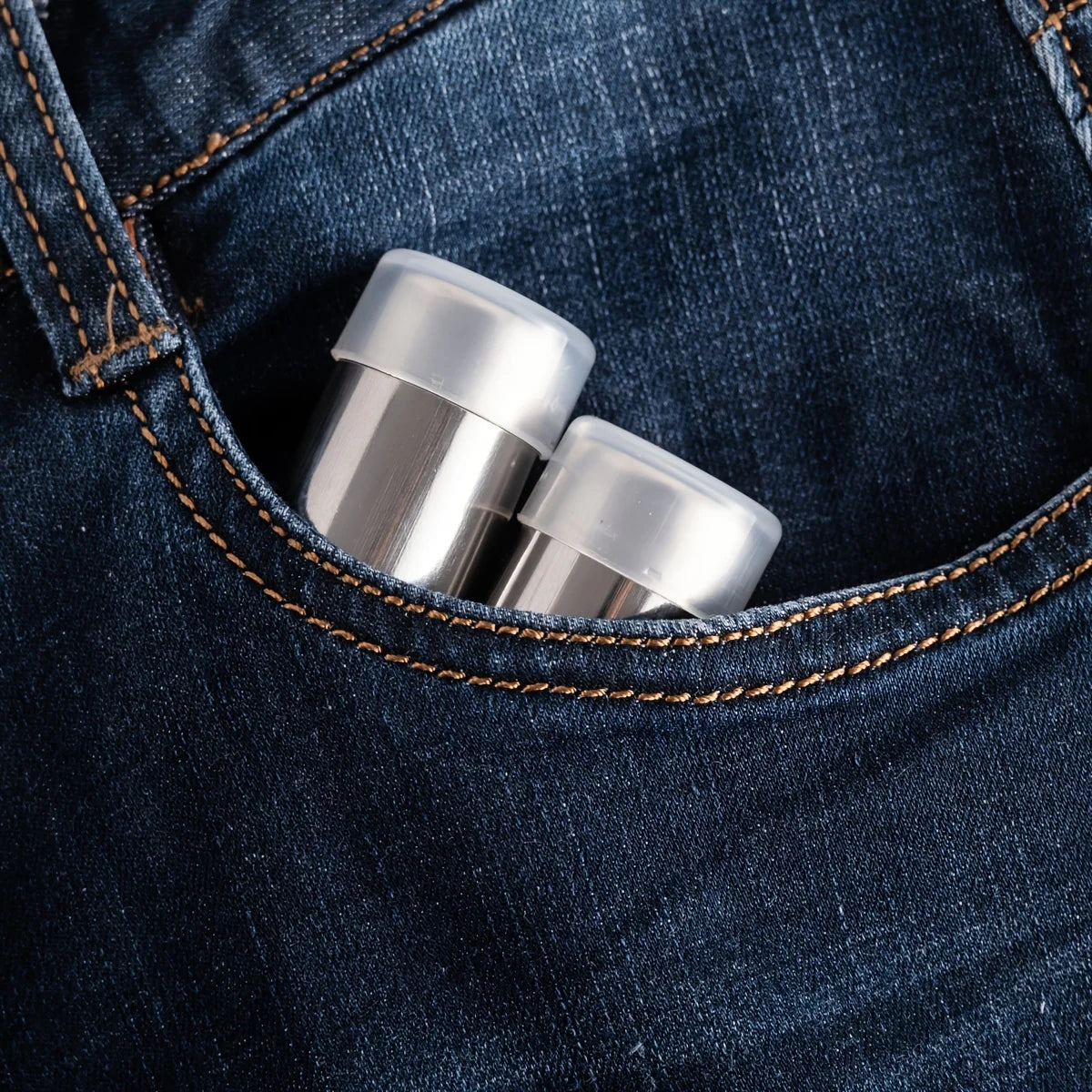 Food-Grade Stainless Steel Spice Jar – Mini Portable Salt and Pepper Shaker Leak-Proof for Camping and Picnic