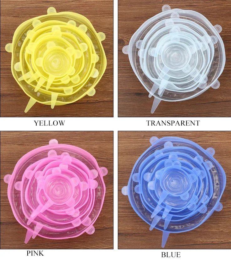 Silicone Stretch Lid – Reusable Food Cover Sealed Bowl Storage Kitchen Accessory