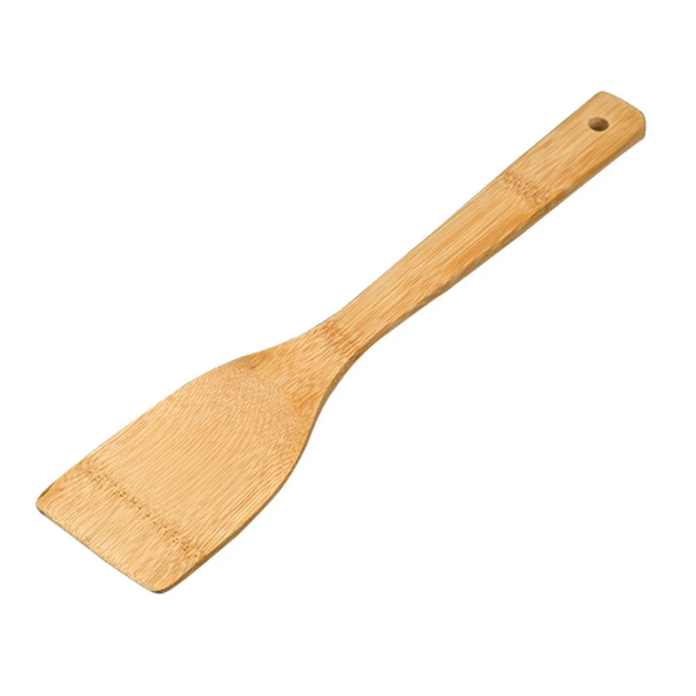 Bamboo Spatula – Natural Bamboo Wood Kitchen Spatula Spoon Cooking Utensil for Wok and Food Preparation