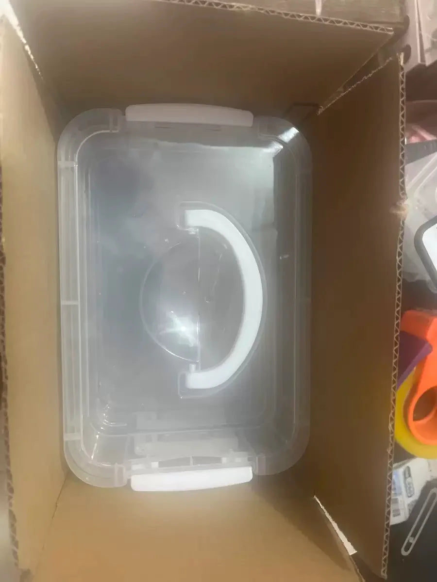 Extra Large 4-Tier Stackable Storage Box with Lid, Clear Plastic Organizer for Toys & Building Blocks