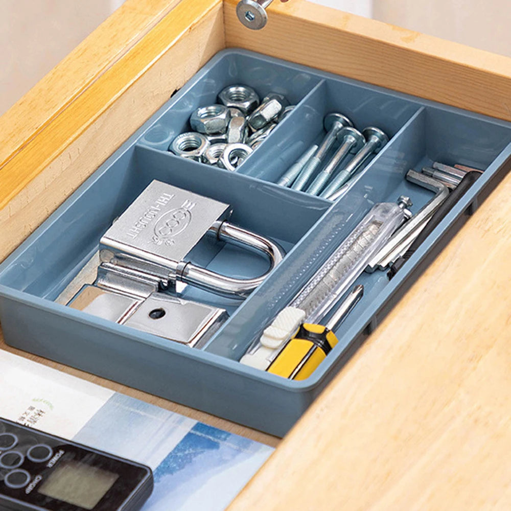 Stackable Desk Drawer Organizer – Multi-Cell Storage Tray for Jewelry, Makeup & Office Supplies