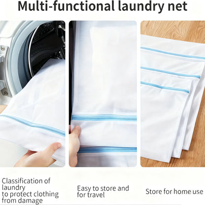 Laundry Bags Set for Delicates, 3/4-Piece Fine Mesh Wash Bags for Lingerie, Shirts and Clothes Protection