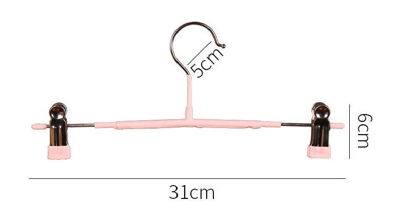 Stainless Steel Pants Hanger with Adjustable Clips – Anti-Slip Skirt & Trousers Rack for Wardrobe Storage