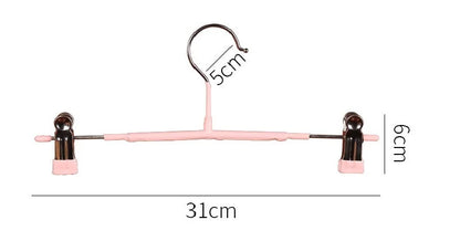 Stainless Steel Pants Hanger with Adjustable Clips – Anti-Slip Skirt & Trousers Rack for Wardrobe Storage
