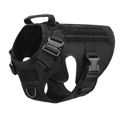 Tactical Dog Harness and Leash Set for Large and Medium Dogs, Military-Style Training Vest for German Shepherd, Golden Retriever, and Working Breeds