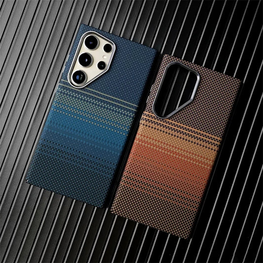 Carbon Fiber Texture Magnetic Case with MagSafe Wireless Charging and Alloy Lens Protection for Samsung Galaxy S26 & S25 Series, Matte Shockproof Hard Cover