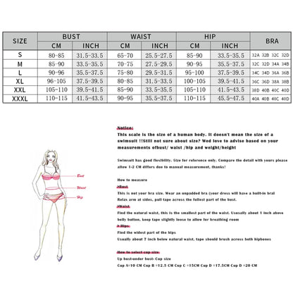 Women’s 3-Piece Bikini Set with Cover-Up Skirt, Push-Up Halter Swimsuit with Long Wrap Skirt, Sexy Beachwear Swimwear for Summer