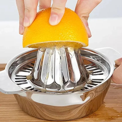 304 Stainless Steel Manual Fruit Juicer – Portable Lemon & Orange Hand Press Juicer for Kitchen