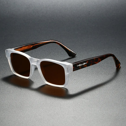 Square Polarized Sunglasses for Men and Women with Metal Core Frame, UV400 Protection, Unisex Fashion Eyewear for Travel, Driving, and Outdoor Activities