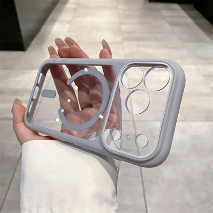 Luxury Transparent Magnetic Case For iPhone 17 Series For Magsafe Wireless Charging Clear Hard Acrylic Shockproof Cover