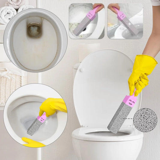 Pumice Stone Cleaning Stick – Toilet Seat Limescale Rust Stain Dirt Removal Brush for Bathroom Tile Sink Household Cleaning