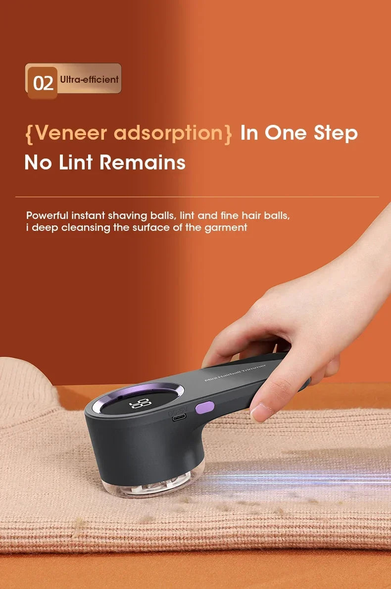 Electric Lint Remover with Digital Display – Multifunction Pellet and Fluff Remover Clothes Shaver for Sweaters