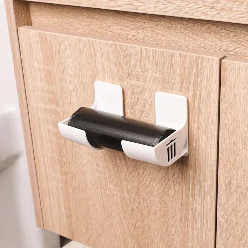 2/4PCS Wall Mounted Trash Bag Holder – Garbage Bag Storage Box & Plastic Film Dispenser for Kitchen