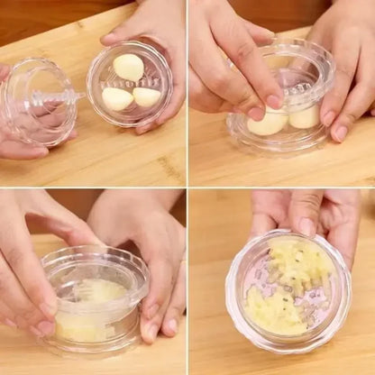 Multifunctional Manual Garlic Crusher, Twist Garlic Press & Chopper Kitchen Gadget for Home Cooking