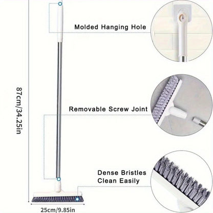 Bathroom Floor Brush with Long Handle – Hard Bristle Scrub Brush for Tub, Tile & Hotel Cleaning