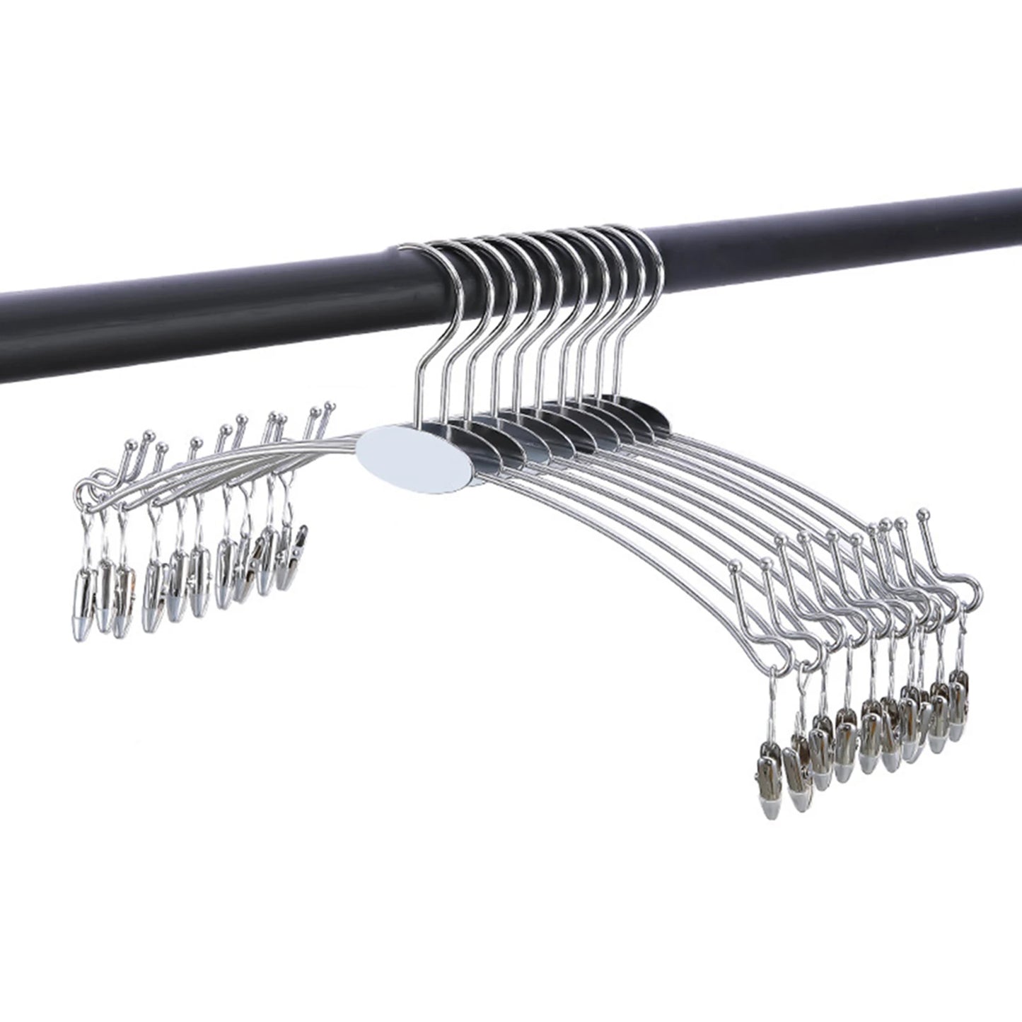Metal Multi-Hook Underwear Hanger Set (5PCS) – Heavy-Duty Clips Rack for Socks, Bras & Small Clothes