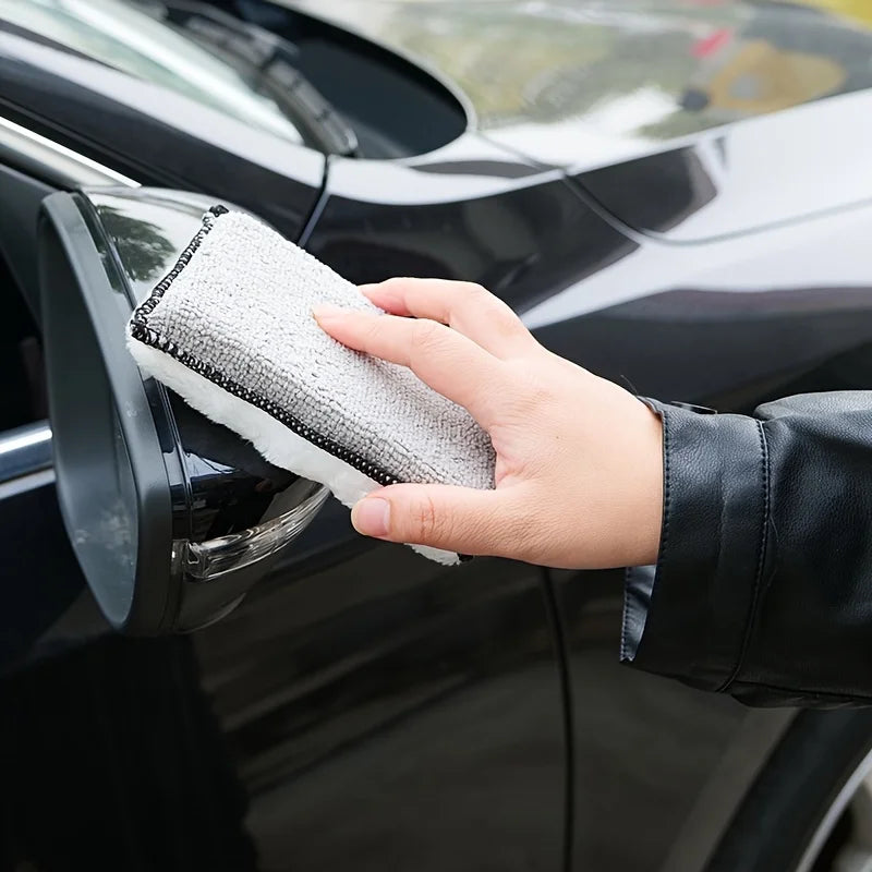 2PCS Car Interior Scrubbing Sponges – Microfiber Car Wash Sponges Auto Detailing Cleaning Pads