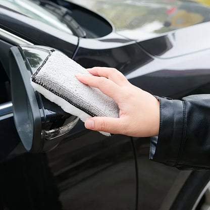2PCS Car Interior Scrubbing Sponges – Microfiber Car Wash Sponges Auto Detailing Cleaning Pads