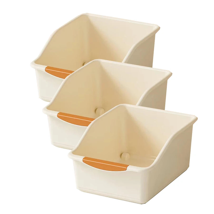 2/3PCS Plastic Under Sink Organizer with Wheels – Rolling Storage Bins for Kitchen Cabinet & Bottle Organization
