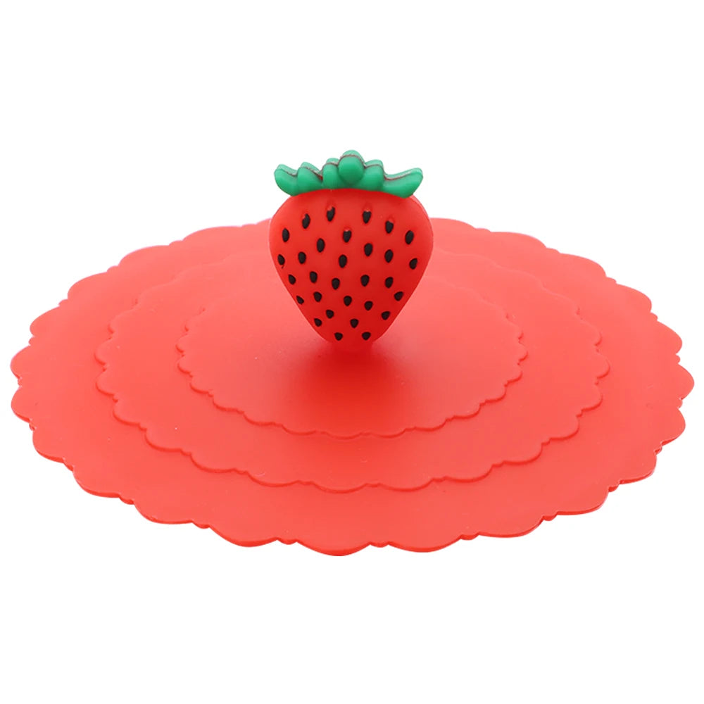 Cartoon Silicone Cup Cover 10cm – Cute Heat-Resistant Leak-Proof Sealed Lid Dustproof Suction Cup Tea Cover