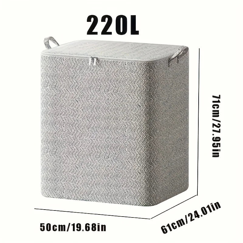 Extra Large Storage Chest with Lid – Heavy-Duty Non-Woven Fabric Organizer for Clothes & Bedding