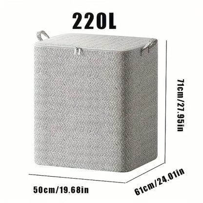 Extra Large Storage Chest with Lid – Heavy-Duty Non-Woven Fabric Organizer for Clothes & Bedding