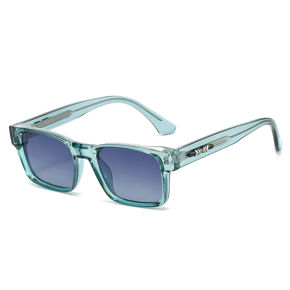 Square Polarized Sunglasses for Men and Women with Metal Core Frame, UV400 Protection, Unisex Fashion Eyewear for Travel, Driving, and Outdoor Activities