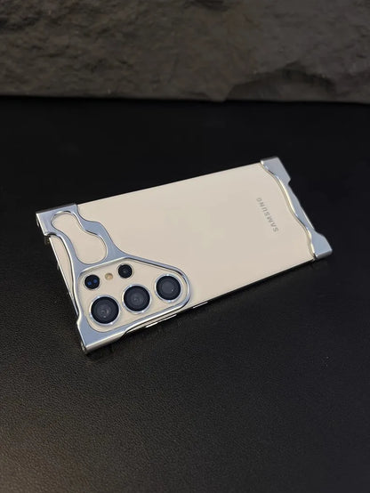For Samsung Galaxy S25 Series Phone Case Aluminum Alloy Bumper with Lens Film and Corner Protection