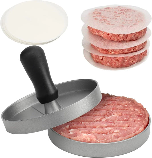 Burger Press Hamburger Meat Tool – Aluminum Patty Maker for Kitchen BBQ and Grill