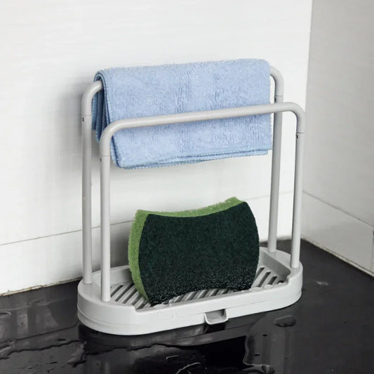 Detachable Kitchen Dishcloth Holder, Sink Sponge & Rag Hanger Storage Rack for Bathroom & Kitchen Organizer