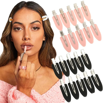 10-Piece No-Bend Seamless Hair Clips Set for Women and Girls, Crease-Free Bangs Barrettes for Makeup, Face Washing, and Hair Styling Accessories