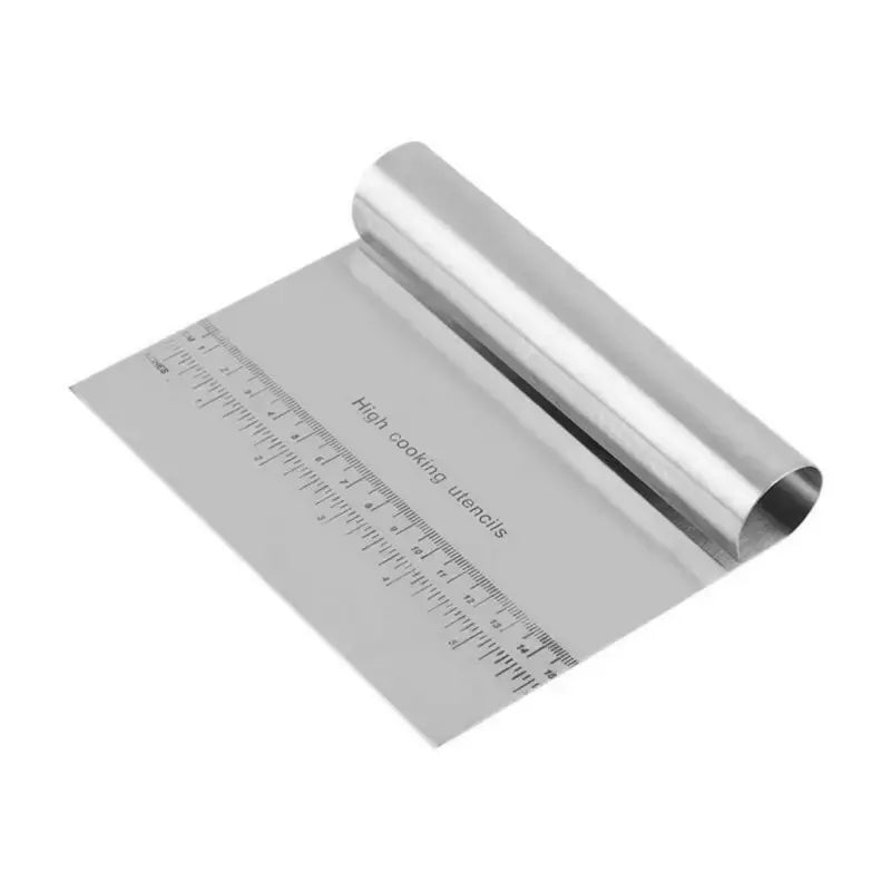 Stainless Steel Dough Scraper, Multifunctional Cake & Cream Scraper with Scale, Baking and Cutting Tool