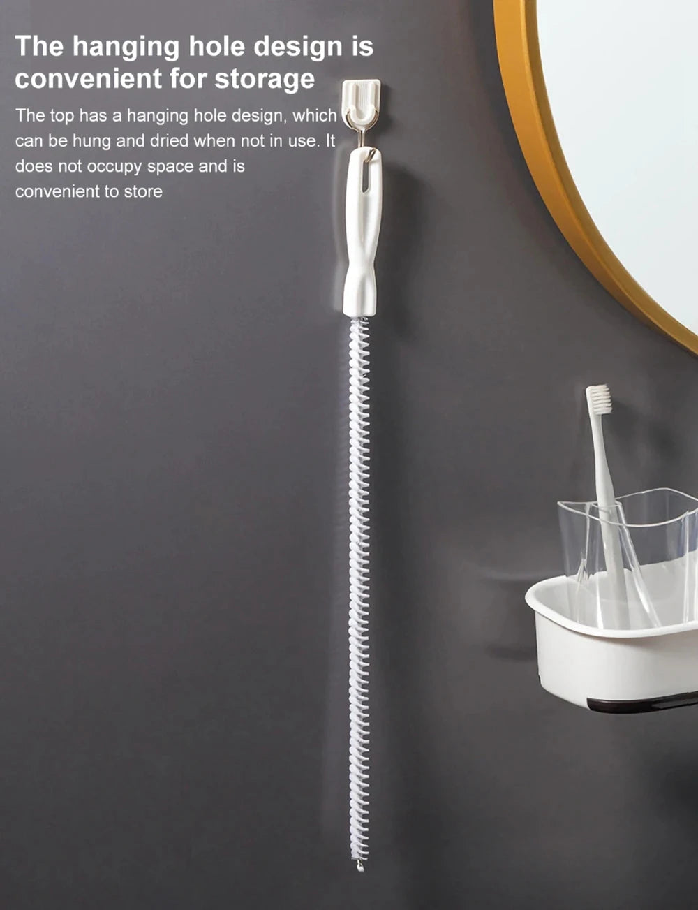 Pipe Dredging Brush – Flexible Drain Cleaner for Bathroom Hair, Sink & Sewer Clog Removal