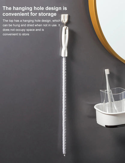 Pipe Dredging Brush – Flexible Drain Cleaner for Bathroom Hair, Sink & Sewer Clog Removal
