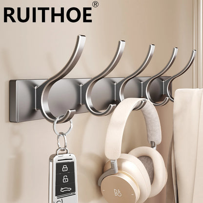 Adhesive Wall Clothes Hooks – No-Drill Bathroom Towel & Door Back Hanging Hooks