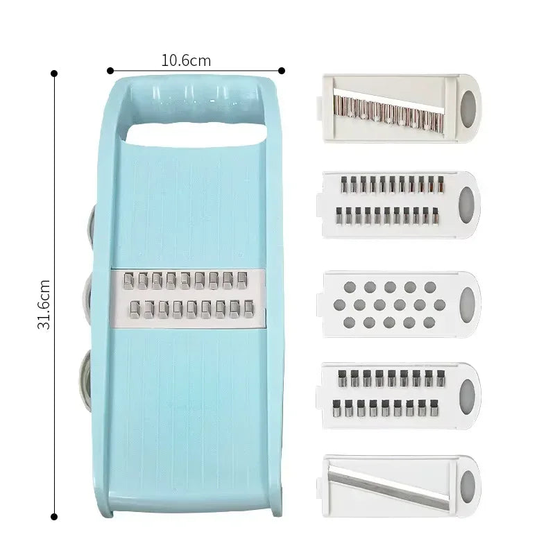 7-in-1 Mandoline Slicer for Kitchen, Multifunctional Food Slicer & Grater for Potatoes, Cheese, Vegetables, Carrots & Cucumbers