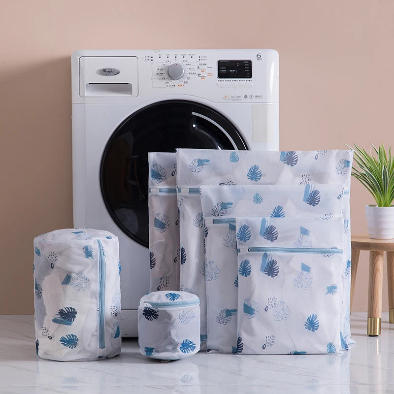 Laundry Bags Set, 6-Piece Fine Mesh Wash Bags for Clothing, Cute Print Laundry Organizer Pouches