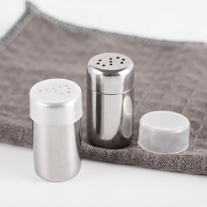 Food-Grade Stainless Steel Spice Jar – Mini Portable Salt and Pepper Shaker Leak-Proof for Camping and Picnic