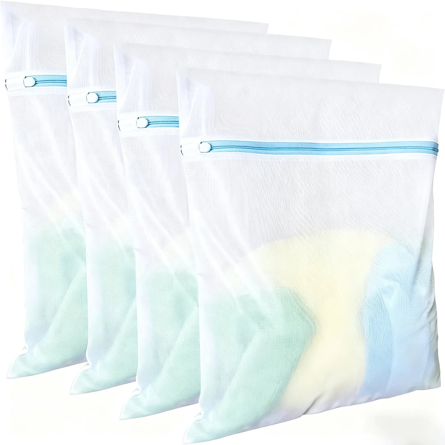 Laundry Bags Set for Delicates, 3/4-Piece Fine Mesh Wash Bags for Lingerie, Shirts and Clothes Protection