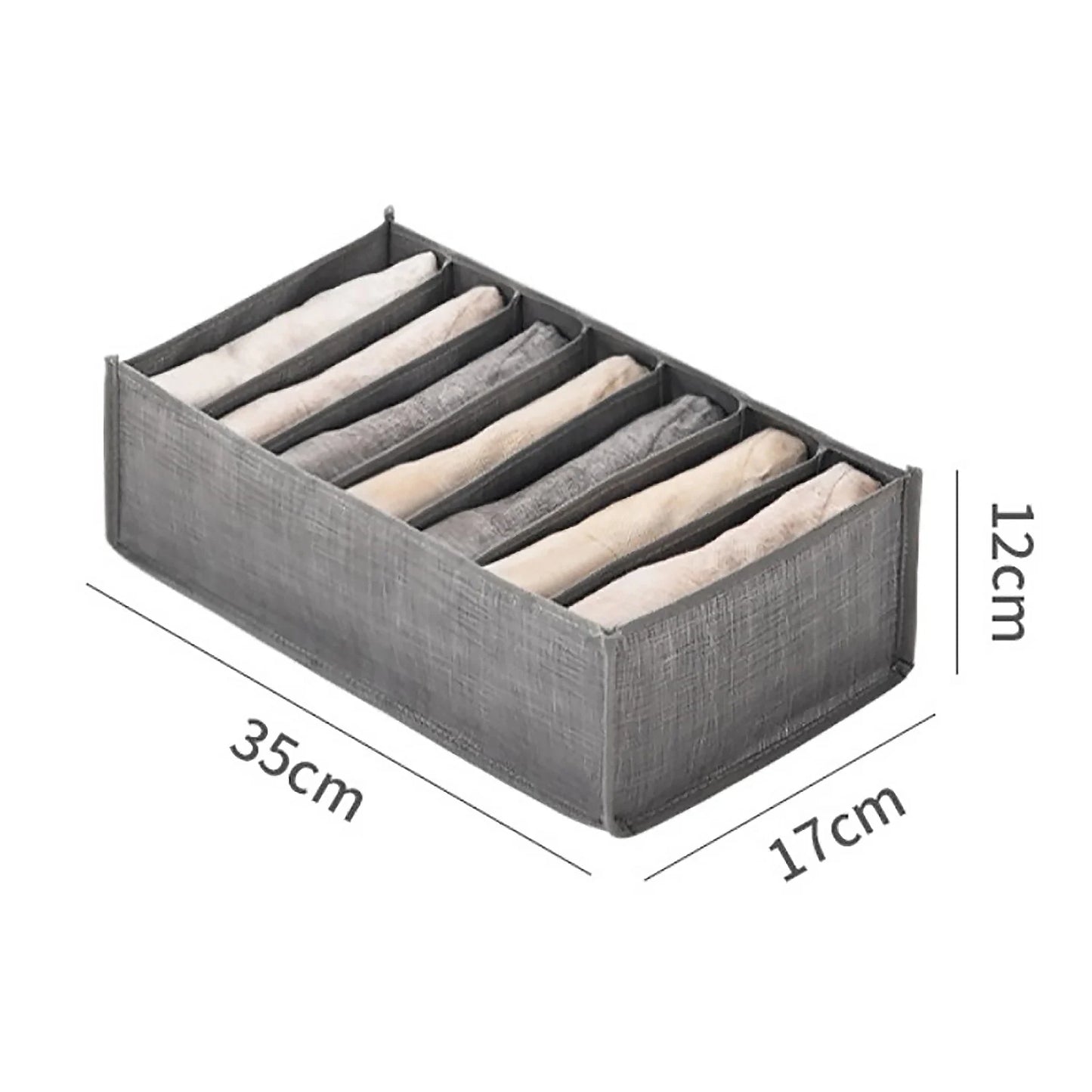 Wardrobe Clothes Organizer Storage Box – Foldable & Washable Jeans and T-Shirt Drawer Organizer