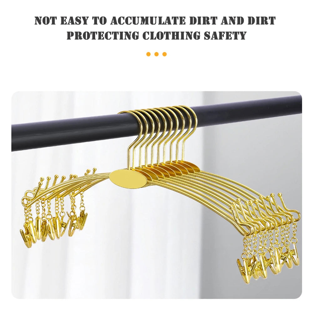 Metal Multi-Hook Underwear Hanger Set (5PCS) – Heavy-Duty Clips Rack for Socks, Bras & Small Clothes