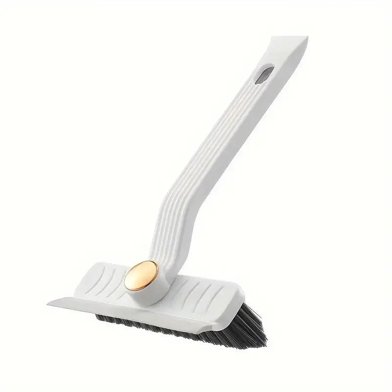 360° Rotating Crevice Cleaning Brush with Scraper – Multi-Purpose Hard Bristle Tile & Gap Cleaner for Bathroom & Kitchen