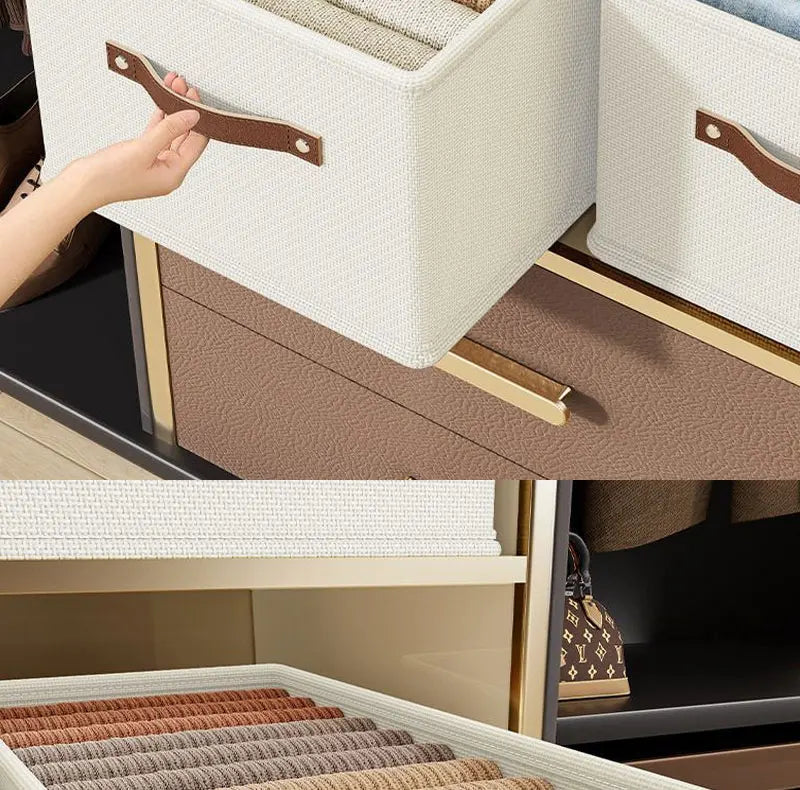 Oxford Fabric Storage Basket – Uncovered Clothing & Toy Organizer Box for Bedroom & Cabinet