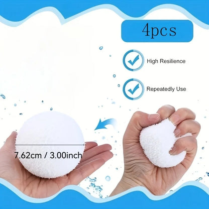 Reusable 3-Inch Oil Absorbing Sponge Cleaning Balls – Floating Pool Filters for Pools, Hot Tubs, and Spas