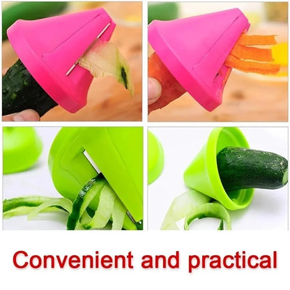 Kitchen Rotating Shredder – Manual Spiral Peeler Vegetable Slicer for Fruit, Potato, and Radish