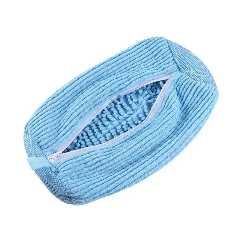 Shoe Washing Bag for Washing Machine – Zippered Laundry Cleaning Bag with Soft Fibers for Sneakers