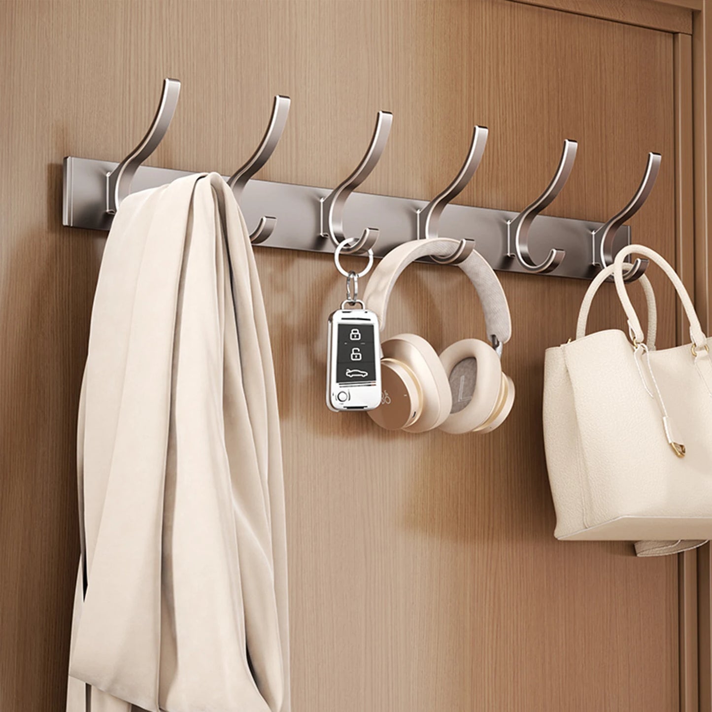 Adhesive Wall Clothes Hooks – No-Drill Bathroom Towel & Door Back Hanging Hooks
